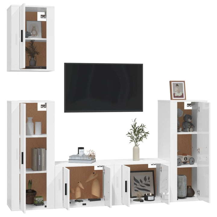 5-Tlg. Tv-Schrank-Set Holzwerkstoff