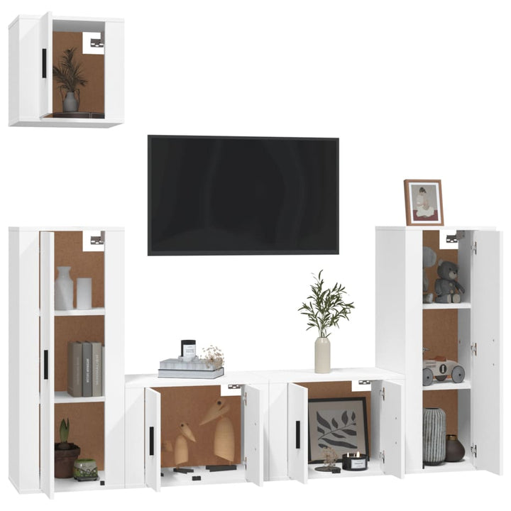 5-Tlg. Tv-Schrank-Set Holzwerkstoff