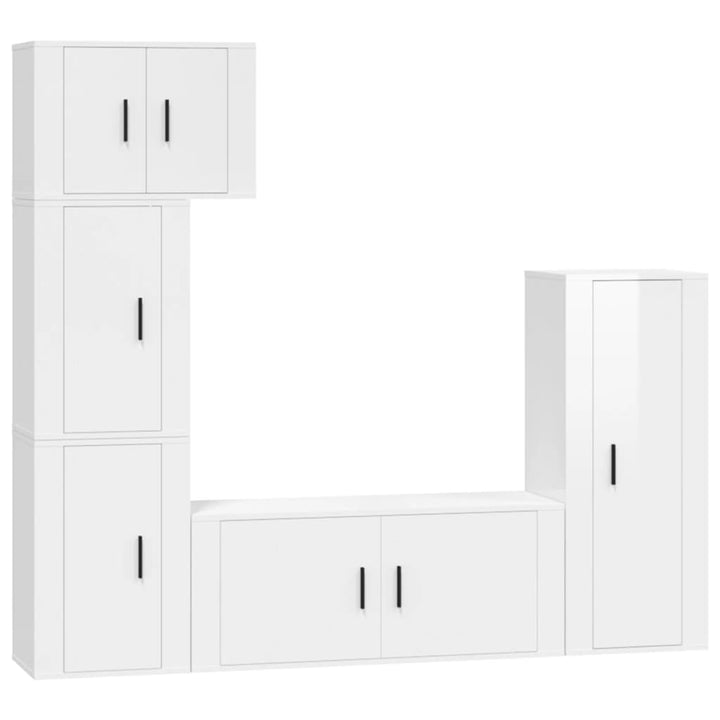 5-Tlg. Tv-Schrank-Set Holzwerkstoff