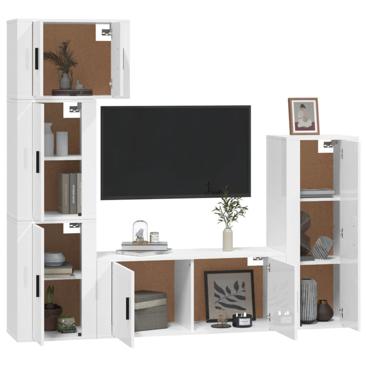 5-Tlg. Tv-Schrank-Set Holzwerkstoff