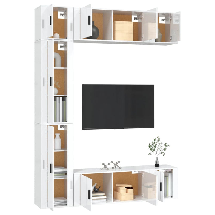 7-Tlg. Tv-Schrank-Set Holzwerkstoff