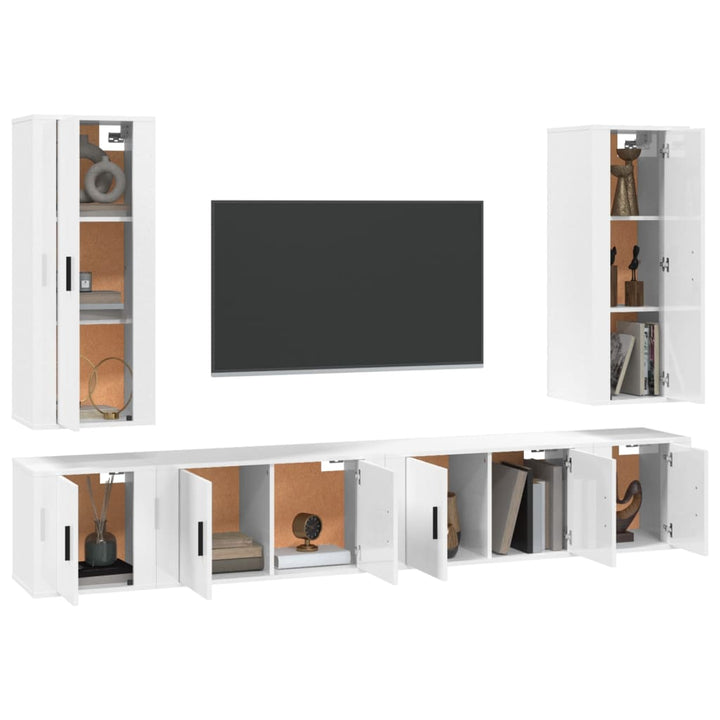 6-Tlg. Tv-Schrank-Set Holzwerkstoff