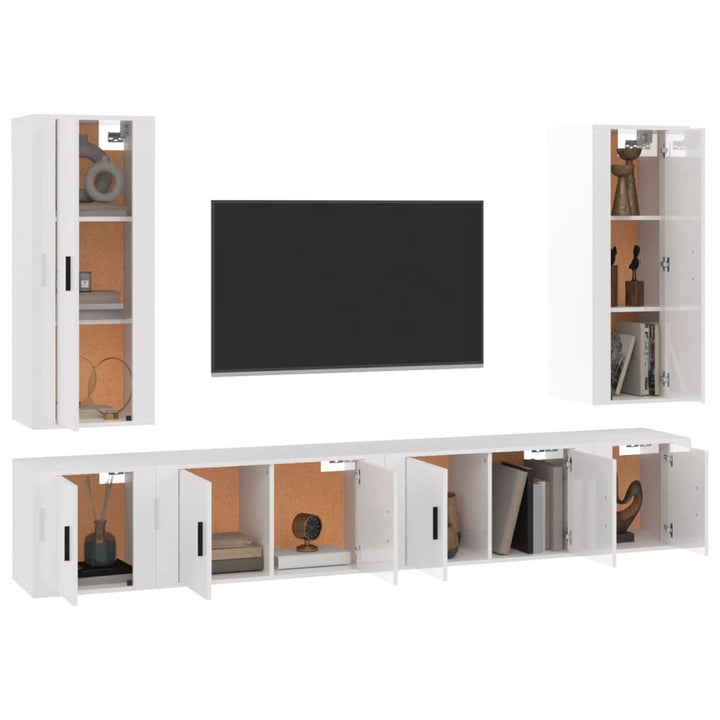 6-Tlg. Tv-Schrank-Set Holzwerkstoff