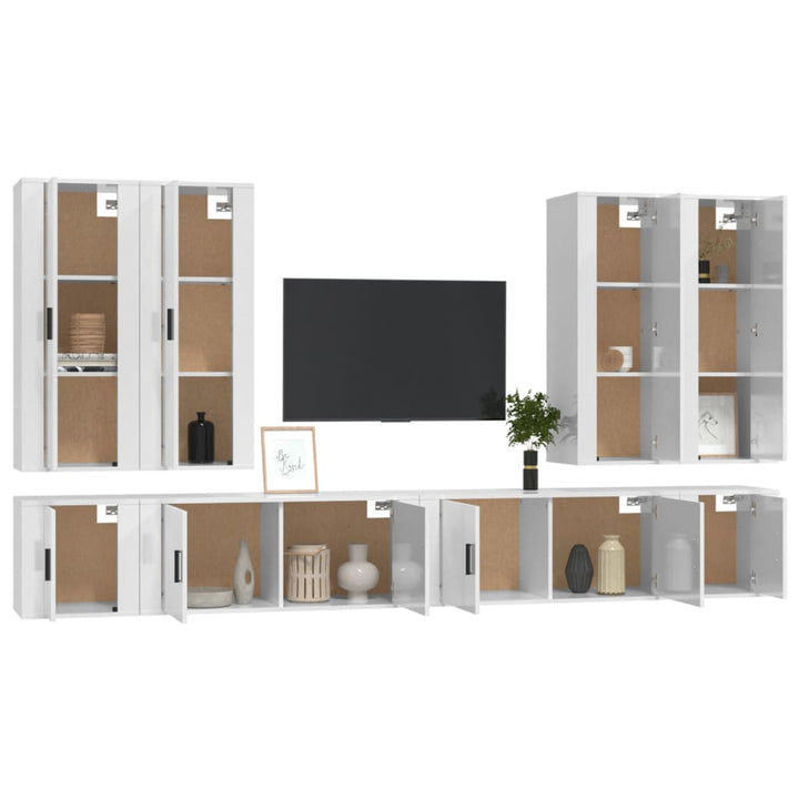 8-Tlg. Tv-Schrank-Set Holzwerkstoff