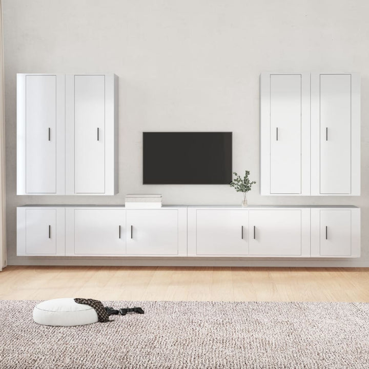 8-Tlg. Tv-Schrank-Set Holzwerkstoff