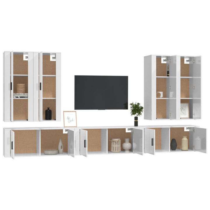 7-Tlg. Tv-Schrank-Set Holzwerkstoff