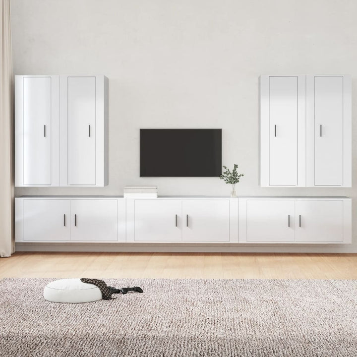 7-Tlg. Tv-Schrank-Set Holzwerkstoff