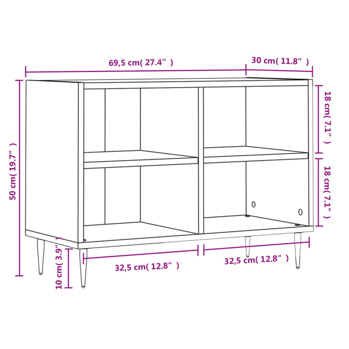 Tv-Schrank 69,5X30X50 Cm Holzwerkstoff