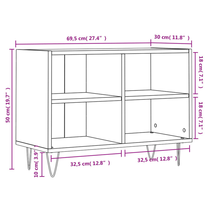 Tv-Schrank 69,5X30X50 Cm Holzwerkstoff