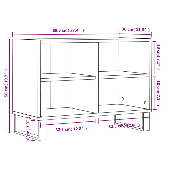 Tv-Schrank 69,5X30X50 Cm Holzwerkstoff