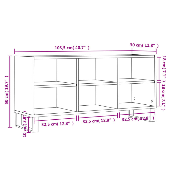 Tv-Schrank 103,5X30X50 Cm Holzwerkstoff