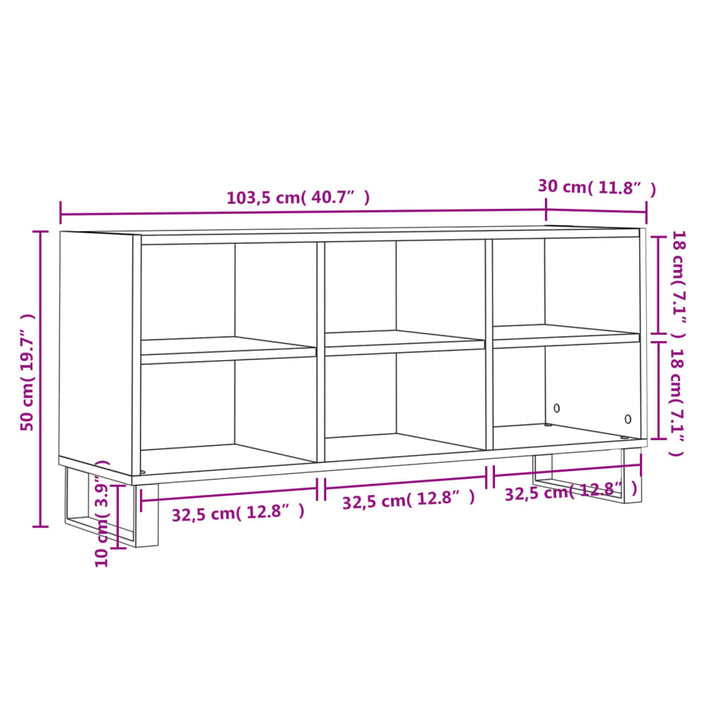 Tv-Schrank 103,5X30X50 Cm Holzwerkstoff