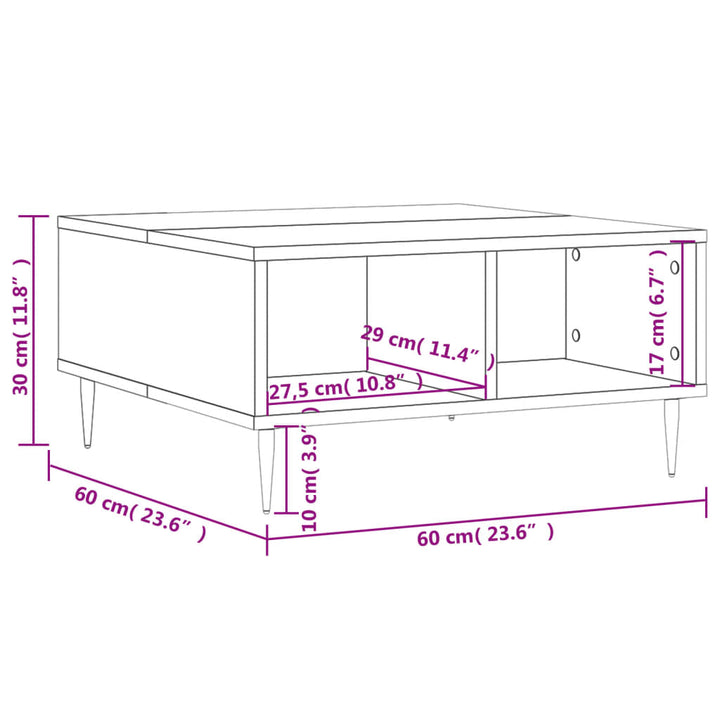 Couchtisch 60X60X30 Cm Holzwerkstoff