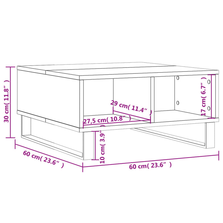 Couchtisch 60X60X30 Cm Holzwerkstoff