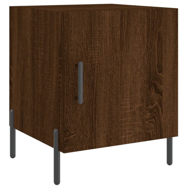 Nachttische 2 Stk. Braun Eichen-Optik 40X40X50 Cm Holzwerkstoff