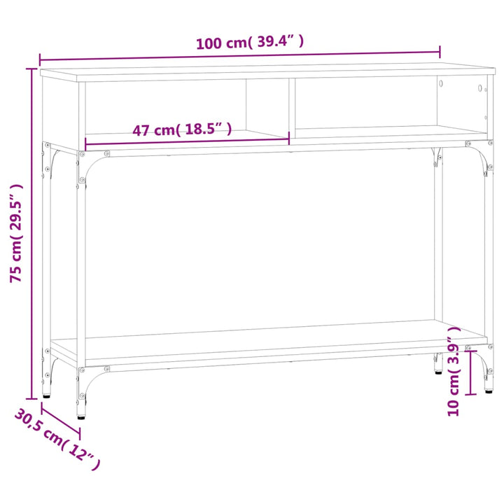 Konsolentisch 100X30,5X75 Cm Holzwerkstoff