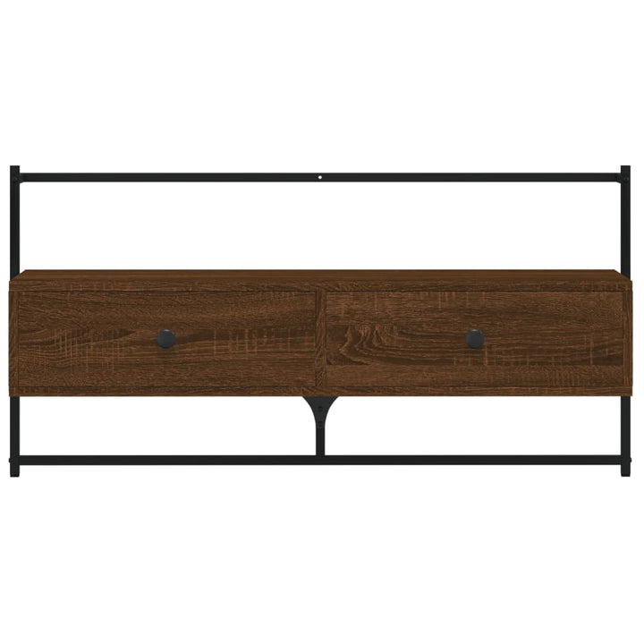 Tv-Wandschrank Braun Eiche 100,5X30X51 Cm Holzwerkstoff