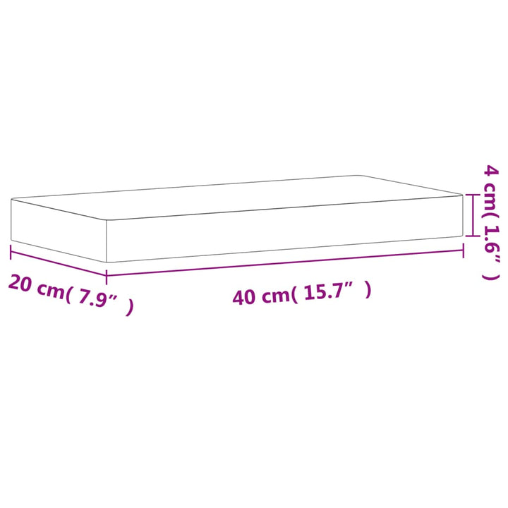 Wandregal Massivholz Buche