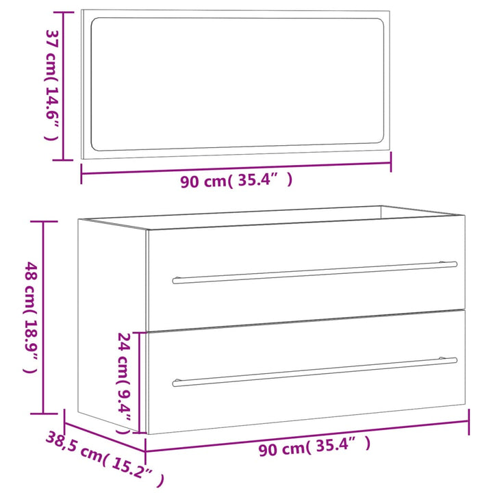 Badschrank Mit Spiegel Holzwerkstoff