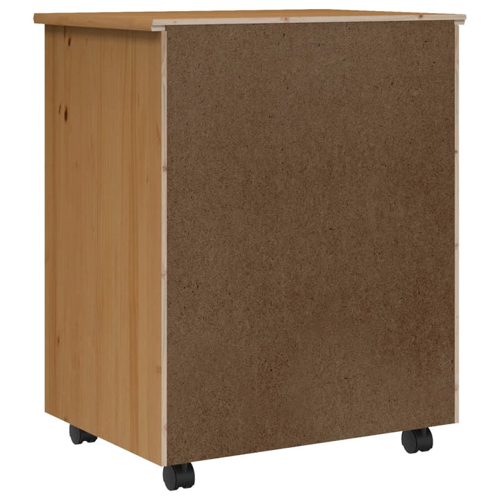 Rollschrank Mit Schubladen Moss Massivholz Kiefer