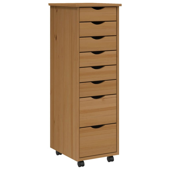 Rollschrank Mit Schubladen Moss Massivholz Kiefer