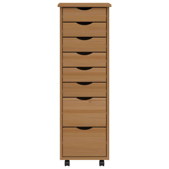 Rollschrank Mit Schubladen Moss Massivholz Kiefer