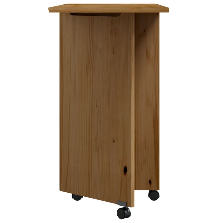 Rollschrank Mit Schreibtisch Moss Massivholz Kiefer