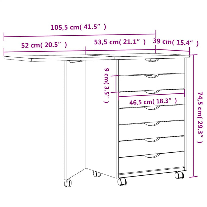 Rollschrank Mit Schreibtisch Moss Massivholz Kiefer