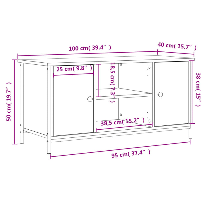 Tv-Schrank 100X40X50 Cm Holzwerkstoff