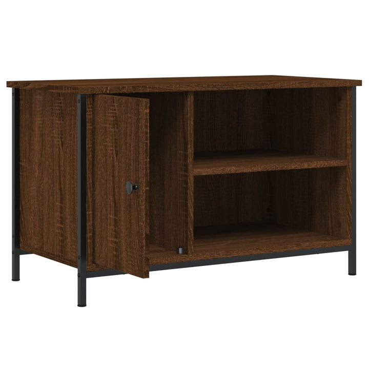 Tv-Schrank Braun Eichen-Optik 80X40X50 Cm Holzwerkstoff