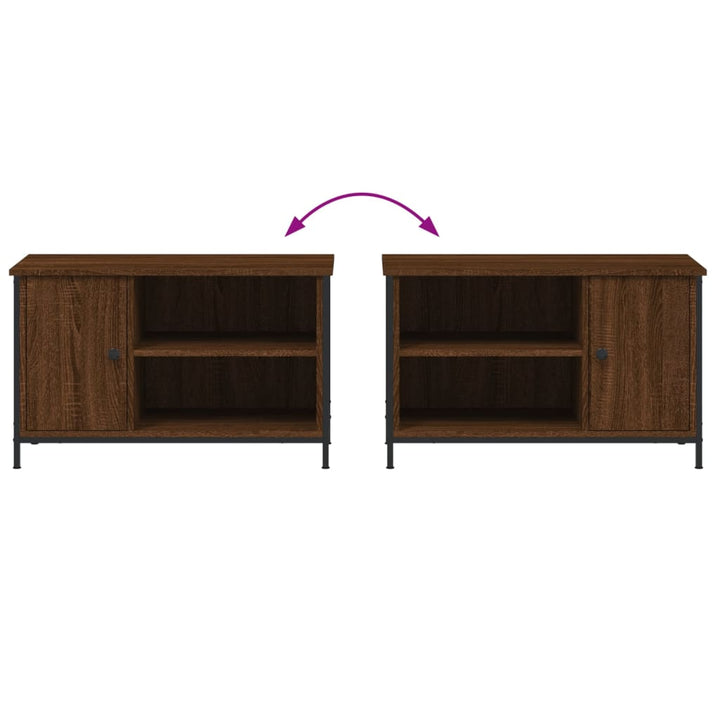 Tv-Schrank Braun Eichen-Optik 80X40X50 Cm Holzwerkstoff