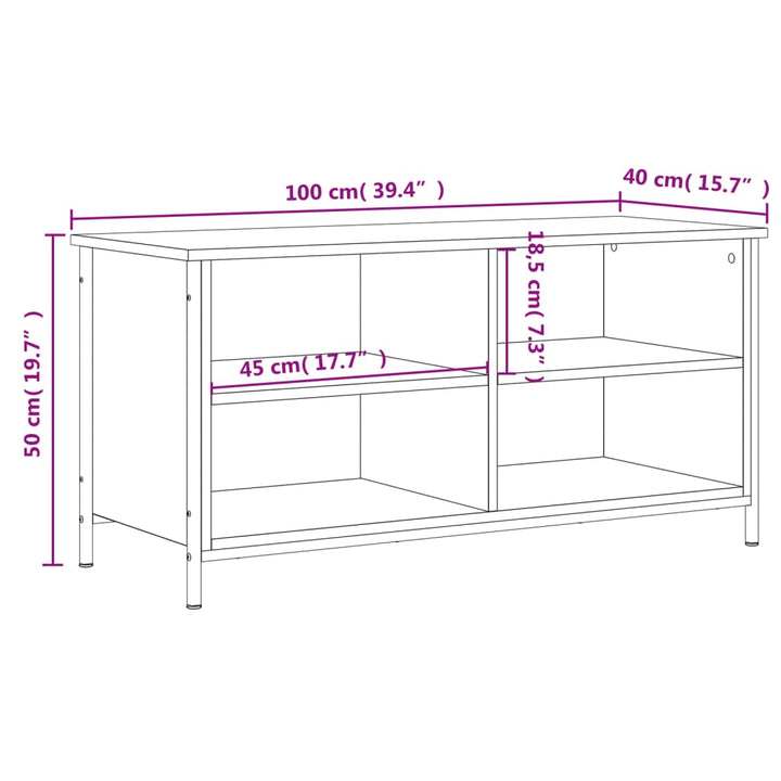 Tv-Schrank Sonoma-Eiche 100X40X50 Cm Holzwerkstoff