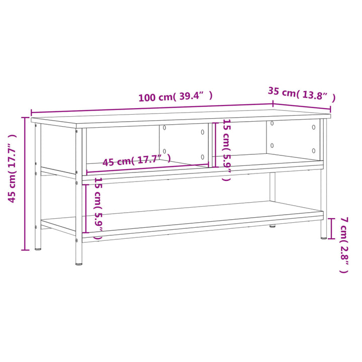 Tv-Schrank 100X35X45 Cm Holzwerkstoff