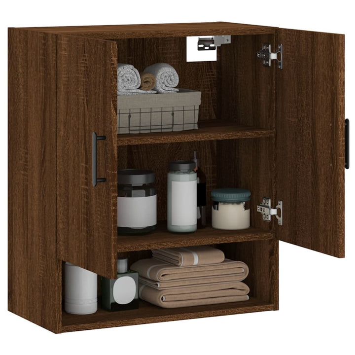 Wandschrank Braun Eichen-Optik 60X31X70 Cm Holzwerkstoff