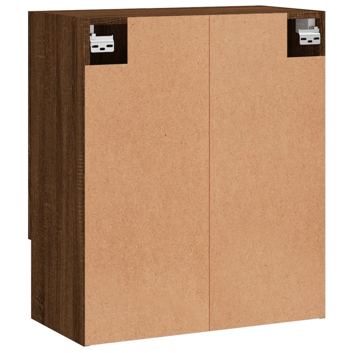 Wandschrank Braun Eichen-Optik 60X31X70 Cm Holzwerkstoff