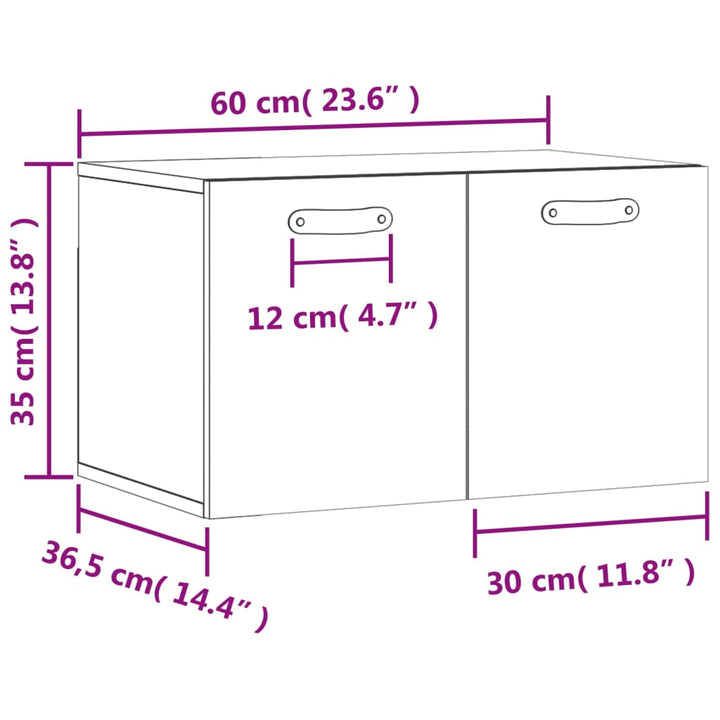 Wandschrank 60X36,5X35 Cm Holzwerkstoff