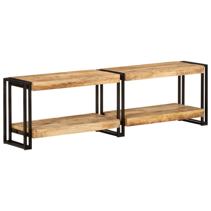 Tv-Schrank 90X30X40 Cm Massivholz Mango Schwarz