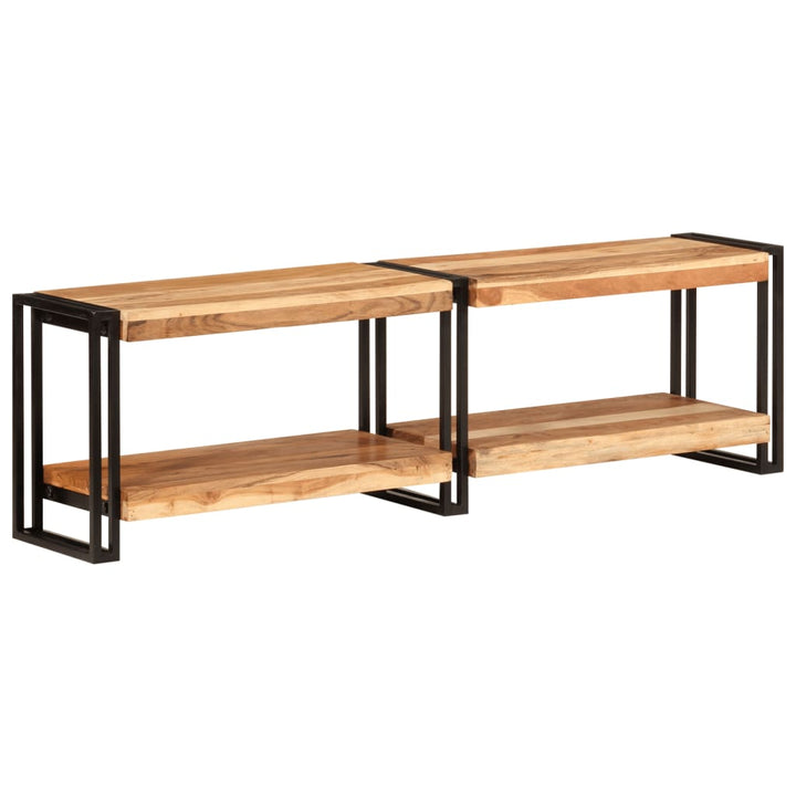 Tv-Schrank 90X30X40 Cm Massivholz Mango Schwarz