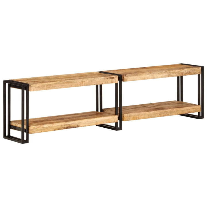 Tv-Schrank 90X30X40 Cm Massivholz Mango Schwarz