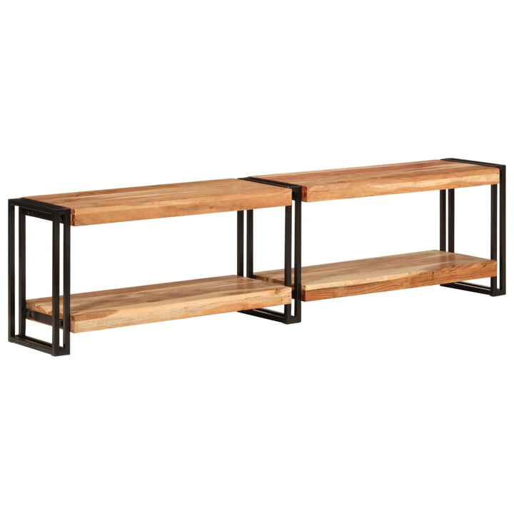 Tv-Schrank 90X30X40 Cm Massivholz Mango Schwarz