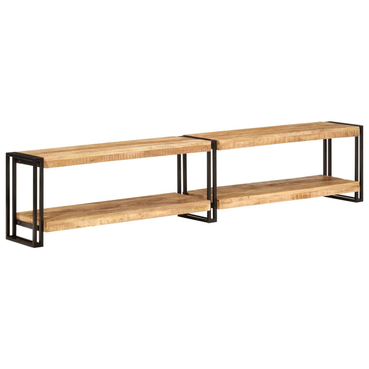 Tv-Schrank 90X30X40 Cm Massivholz Mango Schwarz