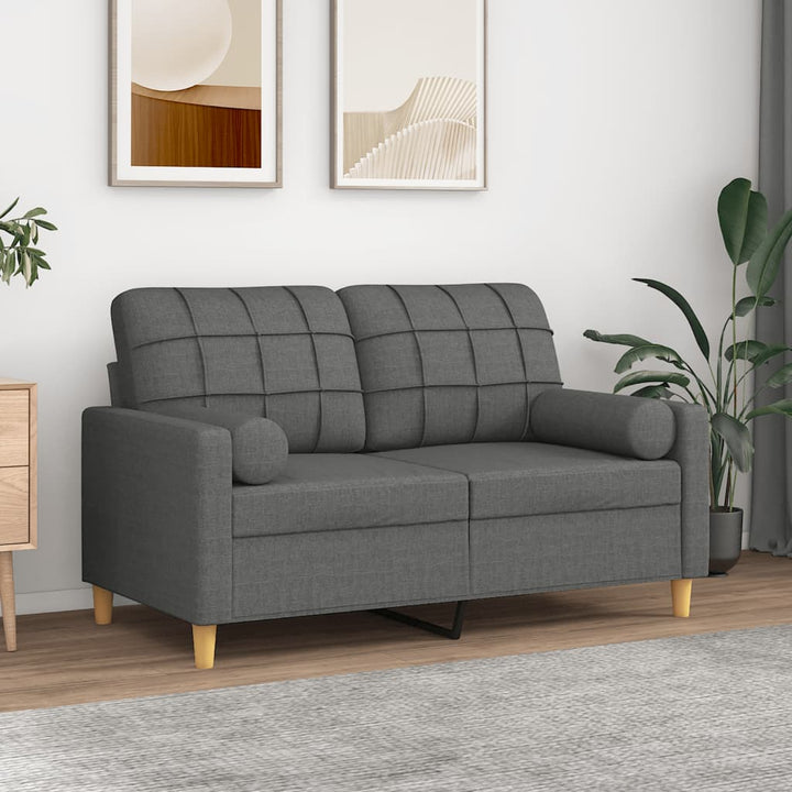 2-Sitzer-Sofa Mit Zierkissen 120 Cm Stoff