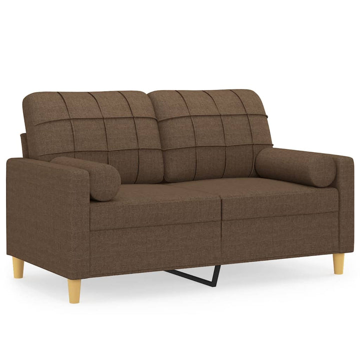 2-Sitzer-Sofa Mit Zierkissen 120 Cm Stoff