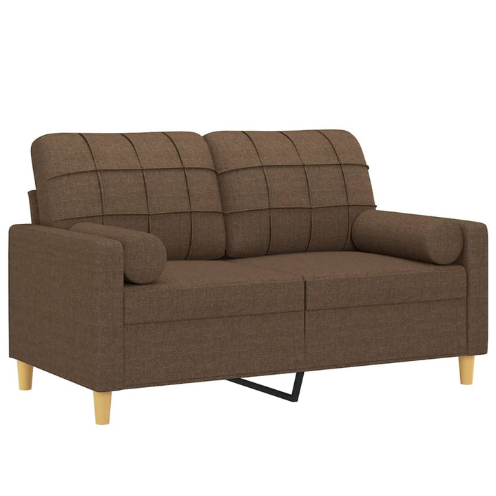 2-Sitzer-Sofa Mit Zierkissen 120 Cm Stoff