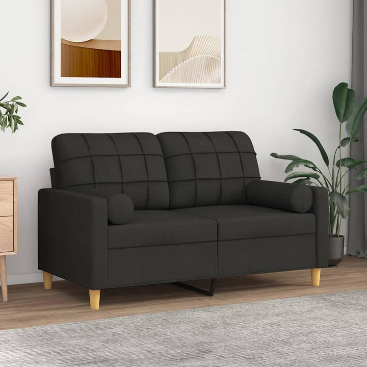 2-Sitzer-Sofa Mit Zierkissen 120 Cm Stoff