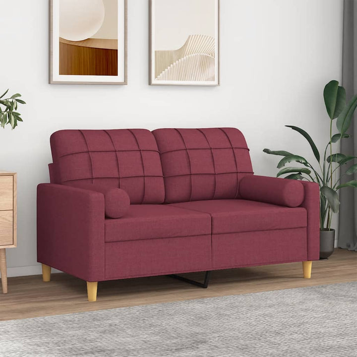 2-Sitzer-Sofa Mit Zierkissen 120 Cm Stoff