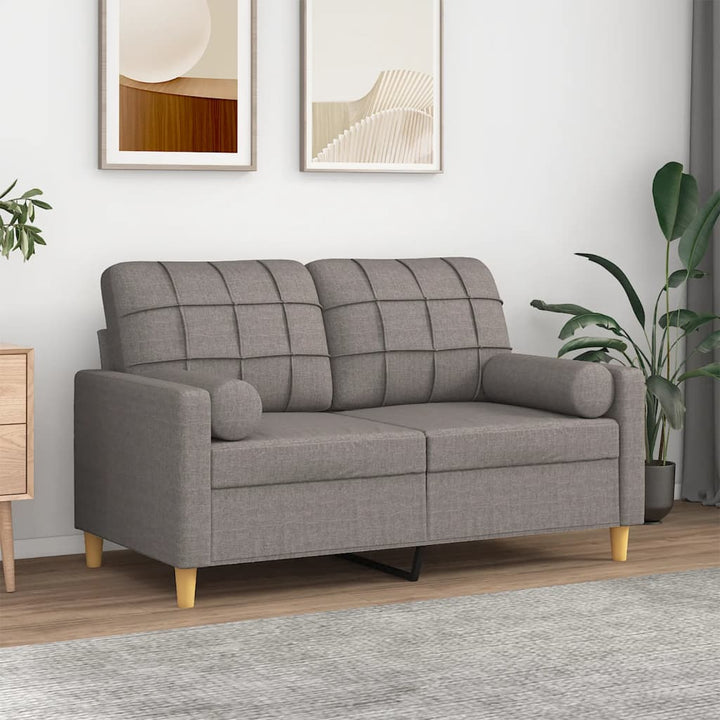 2-Sitzer-Sofa Mit Zierkissen 120 Cm Stoff