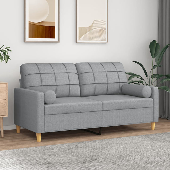 2-Sitzer-Sofa Mit Zierkissen 120 Cm Stoff