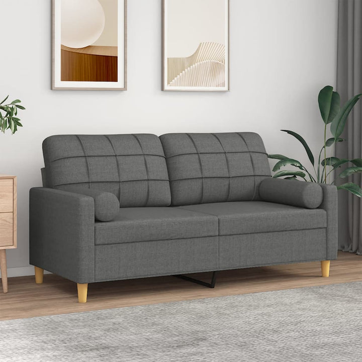 2-Sitzer-Sofa Mit Zierkissen 120 Cm Stoff