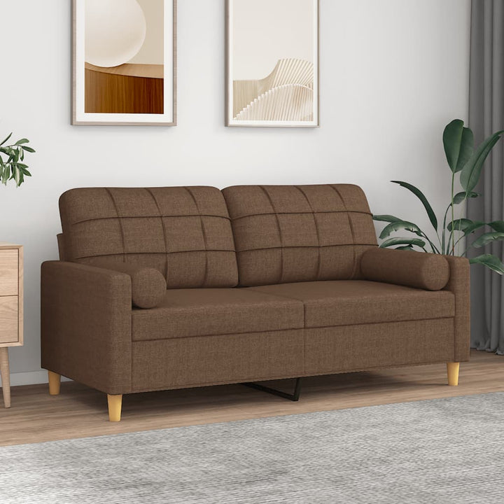 2-Sitzer-Sofa Mit Zierkissen 120 Cm Stoff